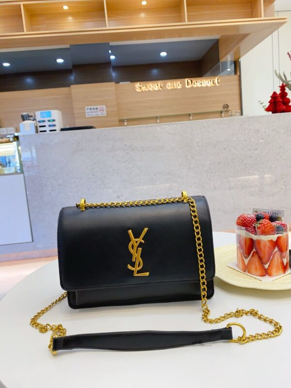 Women's High-End Luxury Handbag New Trendy French Chain Crossbody Small Square Bag PU Lining Print