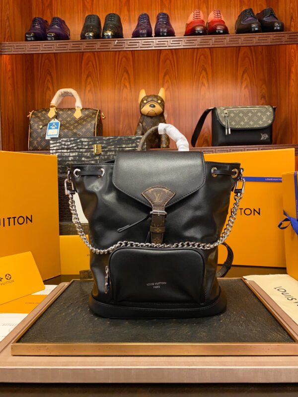 Wholesale Women's 1:1 Designer Luxury LV Black Backpack
