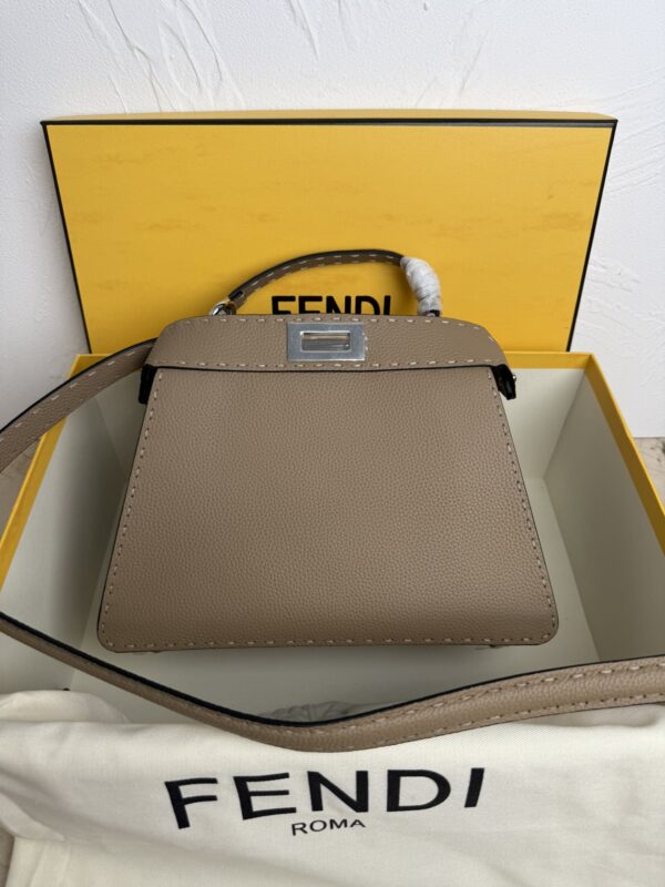 Fendi Peekaboo ISeeU Dove Grey Handbag