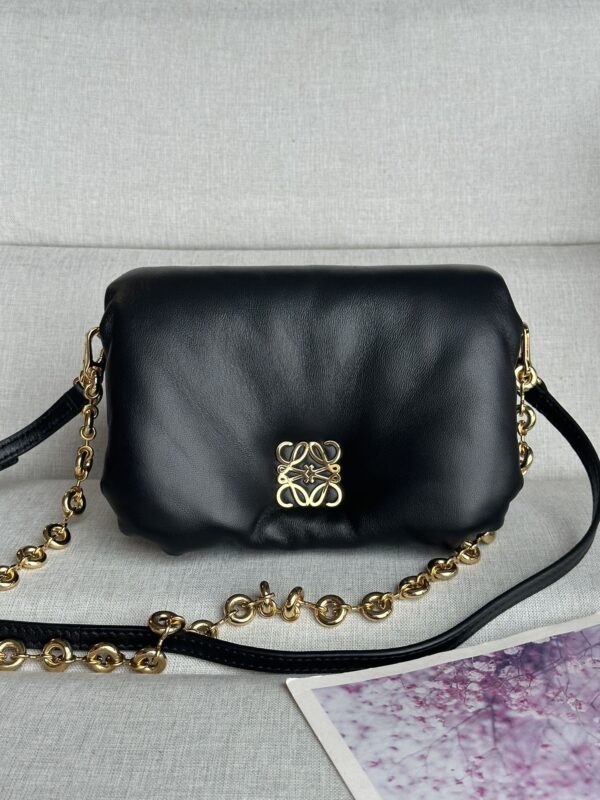 loewe Mini Goya Puffer bag in shiny nappa lambskin