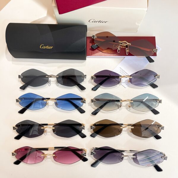 Cartier 2025 Summer New Sunglasses Anti-UV400 Ultra-light Titanium Frame